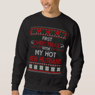 Sweatshirt Premier Noël Avec Mon Chaud Nouveau Mari