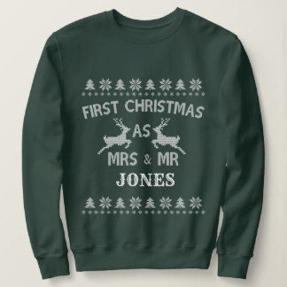 Sweatshirt Premier Noël en tant que M. et Mme, Chandails de N