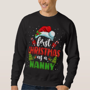 Sweatshirt Premier Noël En Tant Que Nanny Casquette Père Noël