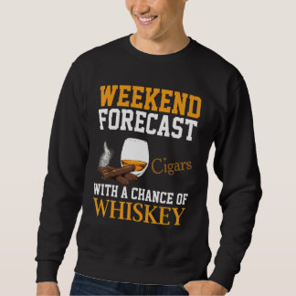 Sweatshirt Prévisions de week-end cigares et whisky pour homm