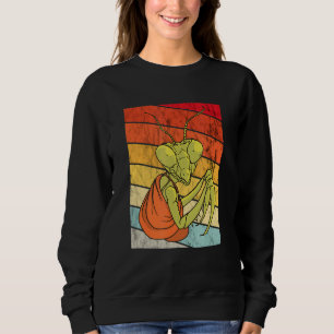 Sweatshirt Prière Mantis Vintage Retro Green Insect