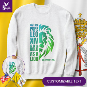 Sweatshirt Priez pour le PAPE LEO XIV Bold Lion Christian Cat
