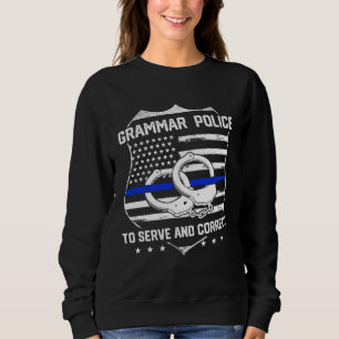 Sweatshirt Professeur d'anglais Police grammaticale