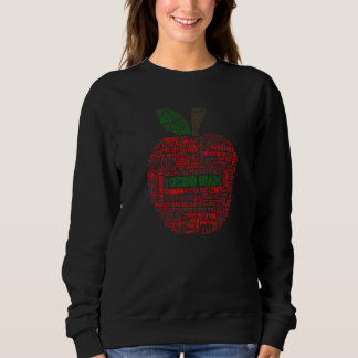 Sweatshirt Professeur de deuxième année Apple Typography Reto