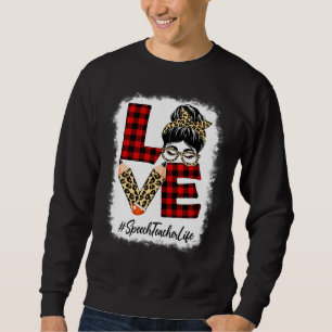Sweatshirt Professeur De Parole Amour Chignon Sale Léopard Bu