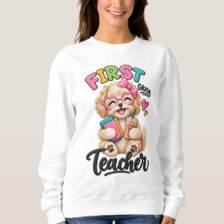 Sweatshirt Professeur de première année | Maltipoo adorable