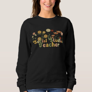 Sweatshirt Professeur de sciences sociales groovy Flowers