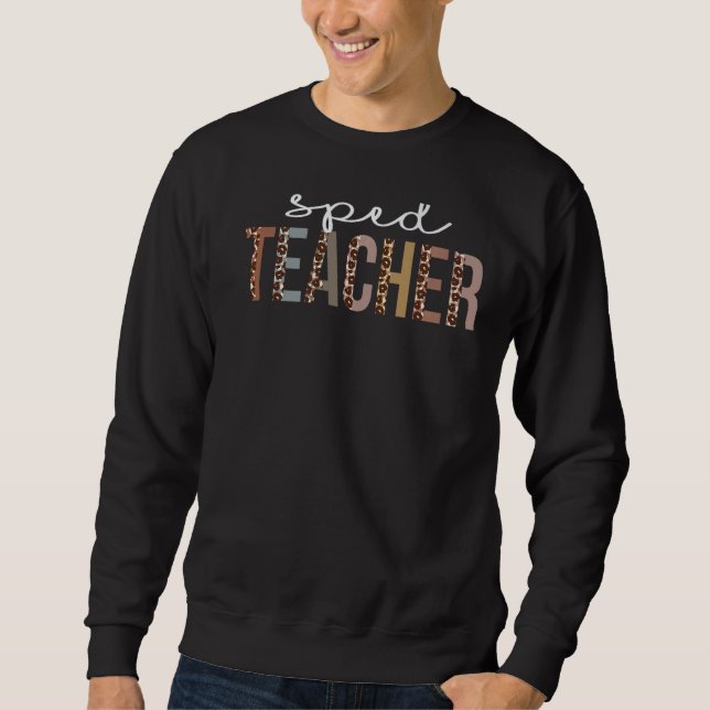 Sweatshirt Professeur De Sped Leopard Appréciation Pour Les F (Devant)