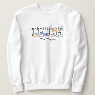 Sweatshirt Professeur&Unique Lapin de Pâques et Livre
