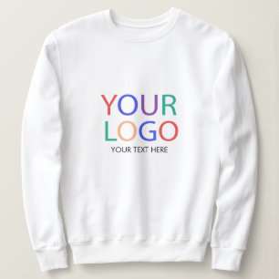 Sweatshirt Professionnel Personnalisé Logo Entreprise Blanc