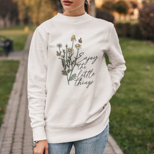 Sweatshirt Profitez De La Petite Chose Fleur sauvage Daisy