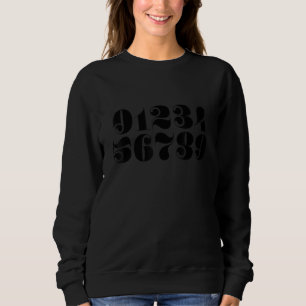 Sweatshirt Profitez des chiffres anglais Graphisme Tee - shir