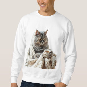 Sweatshirt Profitez du thé d'hiver de chat