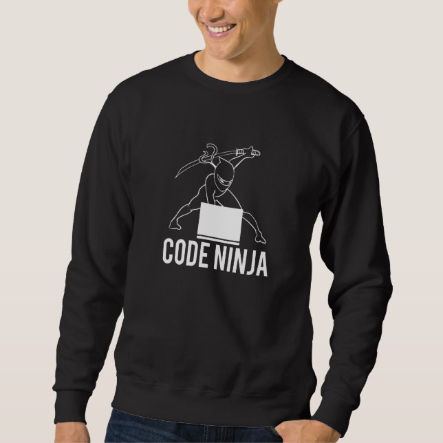 Sweatshirt Programmateur Ninja de code (Devant)