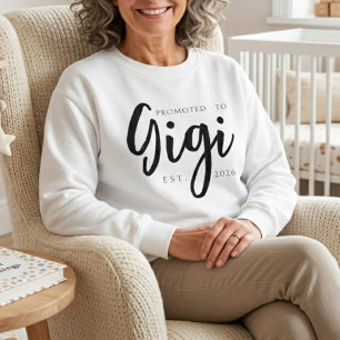 Sweatshirt Promu dans la conception de script de famille Gigi