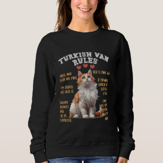 Sweatshirt Propriétaires de chats TURKISH VAN RÈGLES Funny Va