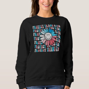 Sweatshirt Protéger les enfants trans Fleur de marguerite Sou