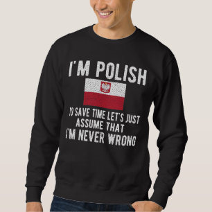Sweatshirt Proud Polish Heritage Poland Roots Polish Flag