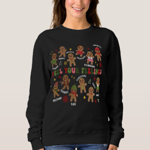 Sweatshirt Psychologue de l'école Pain d'épice de Noël Sentez