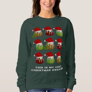Sweatshirt Puddings de fête Noël laid