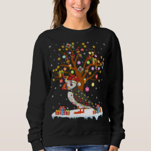 Sweatshirt Puffin Bird Xmas LighTree Père Noël Puffin Christ