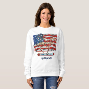 Sweatshirt Puissances en chevaux américaines