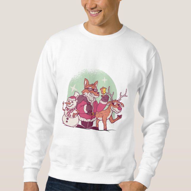 Sweatshirt Pull de Noël festif (Devant)