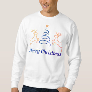 Sweatshirt Pull ras du cou de base pour hommes Joyeux Noël Re
