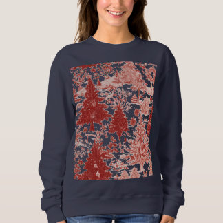 Sweatshirt pull sweatée arbres de Noël pour femmes