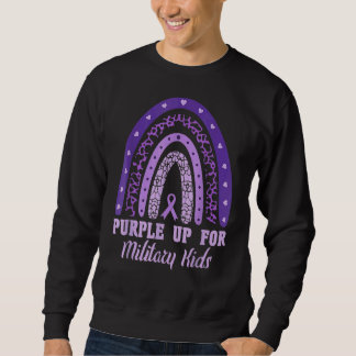 Sweatshirt Purple Up For Kids Militaire Mois Enfant Arc-en-ci