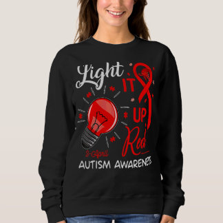 Sweatshirt Puzzle de ruban Sensibilisation sur l'autisme roug