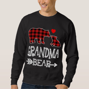 Sweatshirt Pyjama de Noël de l'ours de grand-mère rouge corre