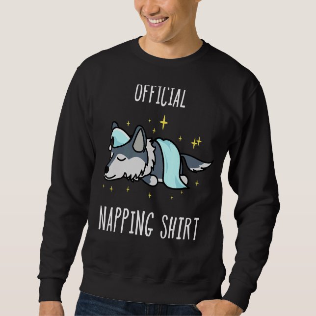 Sweatshirt Pyjamas du Loup couché (Devant)