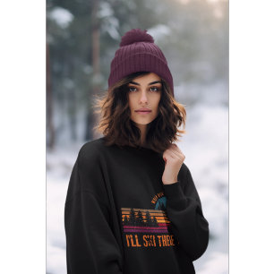 Sweatshirt Quand l'enfer se fige, je skie là aussi