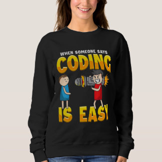 Sweatshirt Quand quelqu'un dit que coder est facile