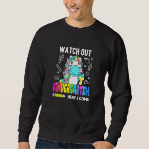 Sweatshirt Quarantaine jardin d'enfants Masque visage Unicorn