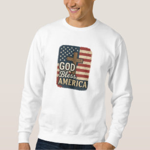 Sweatshirt Que Dieu bénisse l'Amérique - Chrétien
