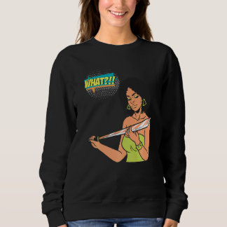 Sweatshirt Quelle reine fille à peau brune melanine Halloween
