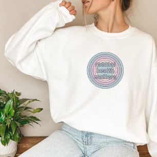 Sweatshirt Questions de santé mentale Cercle rétro Gris fra