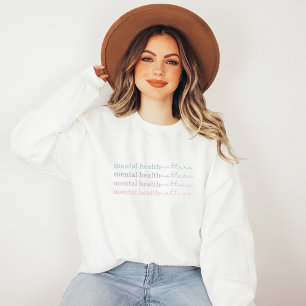 Sweatshirt Questions de santé mentale Citation IV Gris fran