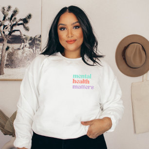 Sweatshirt Questions de santé mentale   Citation Retro Peach 