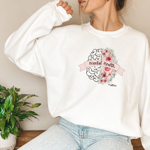 Sweatshirt Questions de santé mentale Ruban Flower Mind