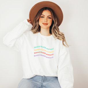 Sweatshirt Questions de santé mentale   Wavy Retro Peach Cand