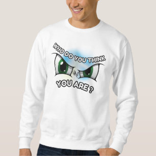 Sweatshirt : Qui pensez-vous (blanc)