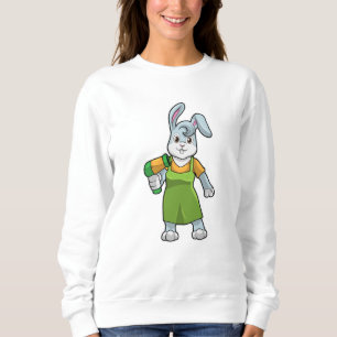 Sweatshirt Rabbit comme coiffeur avec sèche-cheveux