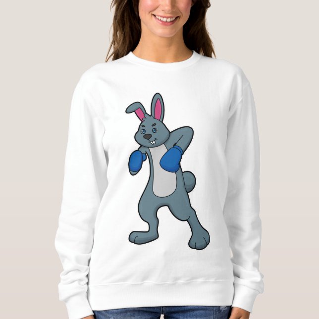 Sweatshirt Rabbit en boîte avec gants de boxe (Devant)