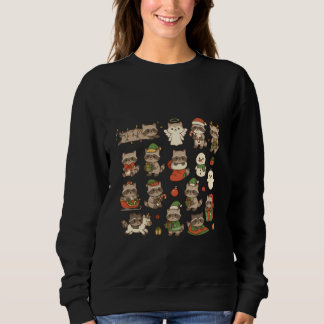 Sweatshirt Raccoon de Noël - Jolie conception festive