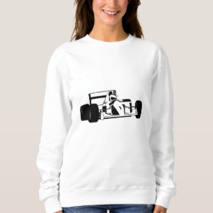 Sweatshirt Race Car Silhouette noir et blanc