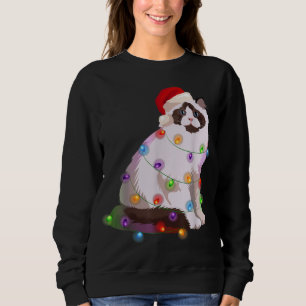 Sweatshirt Ragdoll Chat Noël Lumières Noël Amoureux des chats