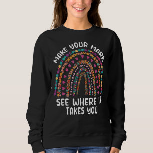 Sweatshirt Rainbow Dot Day Faites Votre Marque Voir Où Il Fau
